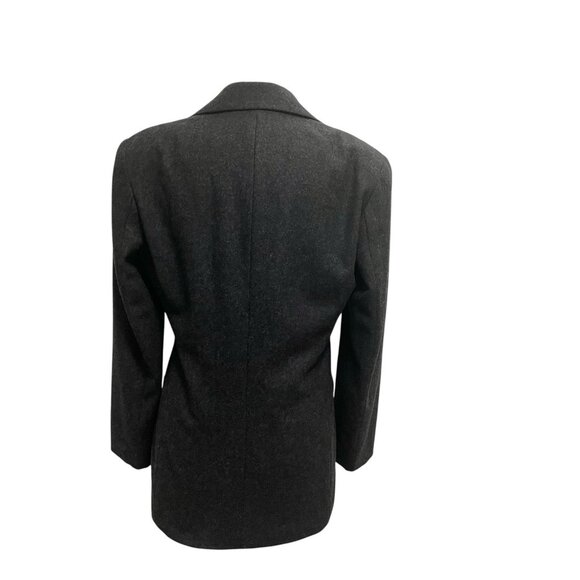 J. CREW Wool Blend Dark Academia Blazer Jacket Preppy Charcoal Gray size 4 - Picture 4 of 5